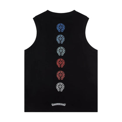 Chrome Hearts Rainbow horseshoe print tank top T-shirt P60