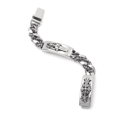 DOUBLE ID FANCY LINK BRACELET 8